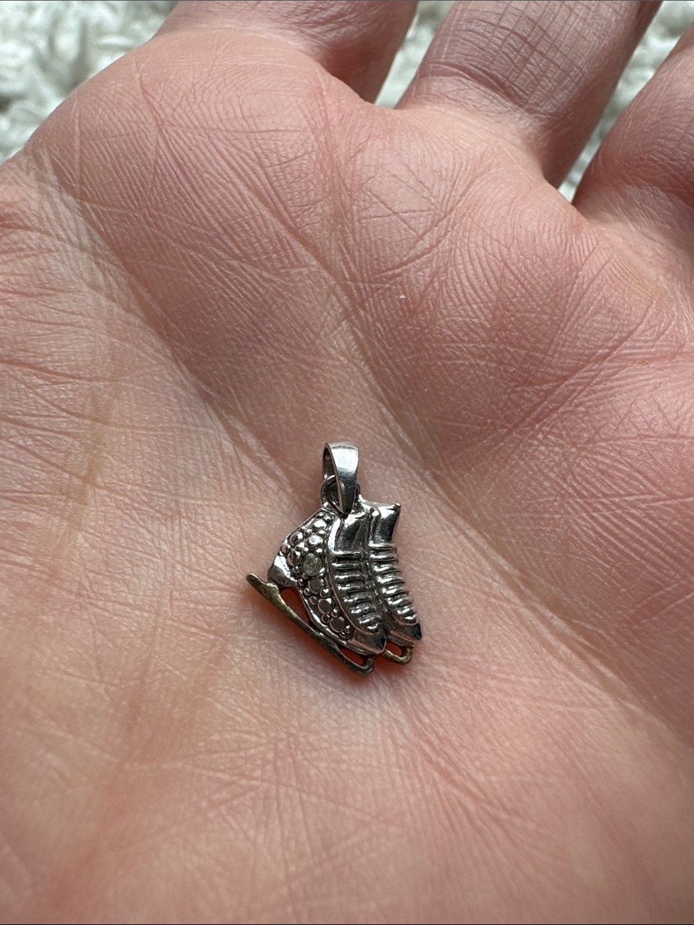 Sterling Silver Ice Skates Charm